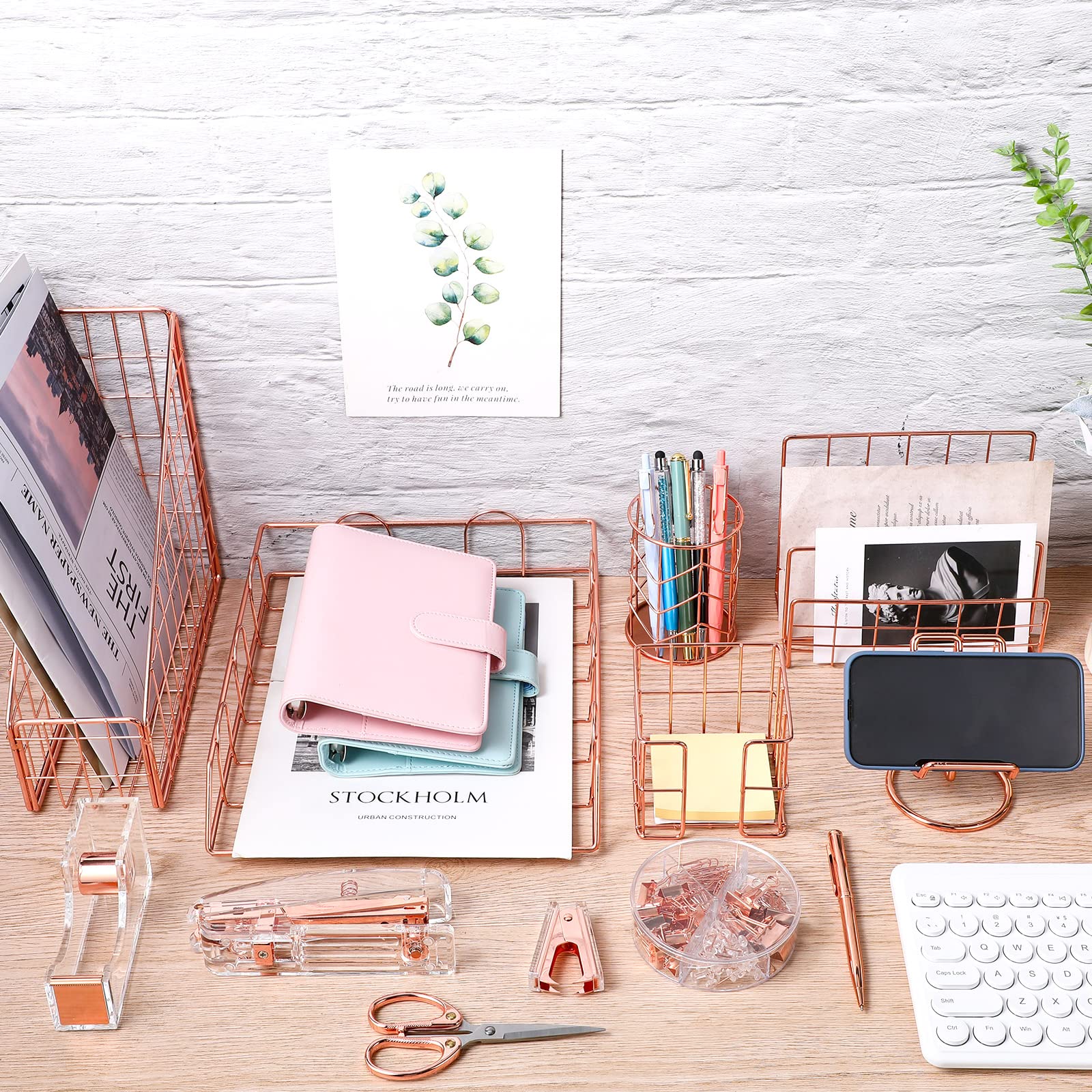 DESKSTATION 小物入れ Amazon.com : Yaomiao 13 Pcs Desk Accessories Kit Organizer